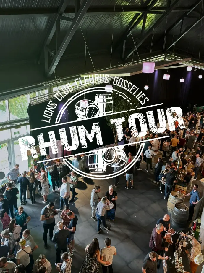 Photo de l'édition précédente du rhumtour 2023 avec le logo rhumtour