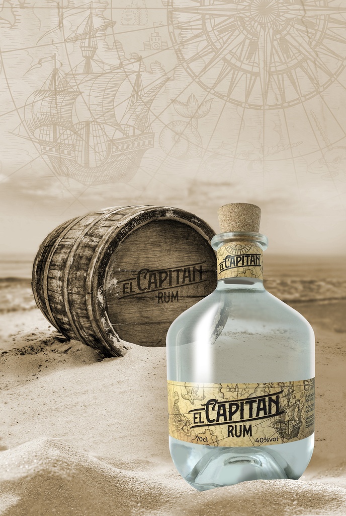 [A001767] El Capitan Rum Rubbens 70cl